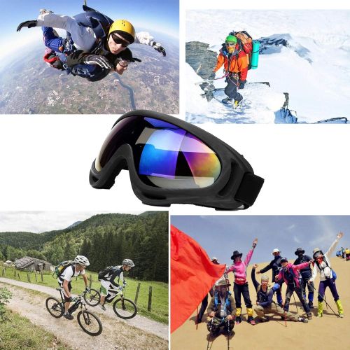  FUT_Forever FUT Ski Goggles Motorcycle Snowboard Goggle for Men Women & Youth 2 Pack