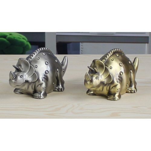  [아마존베스트]FUYU Creative Metal Cartoon Retro Dinosaur Piggy Bank Coin Bank Saving Pot Money Box