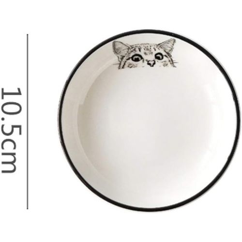  [아마존베스트]FUYU 4pcs Cat Multipurpose Ceramic Sauce Dish Seasoning Dishes Sushi Dipping Bowl Appetizer Plates Serving Dish