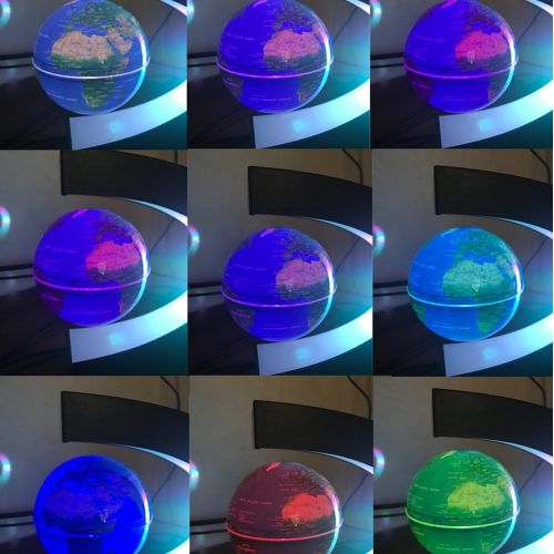  [아마존베스트]FUZADEL Multi-Color Changing Levitating Globe Magnetic Levitation Floating Globe World Map Educational Gifts for Kids / Teens Home / Office Desk Decoration Ornament