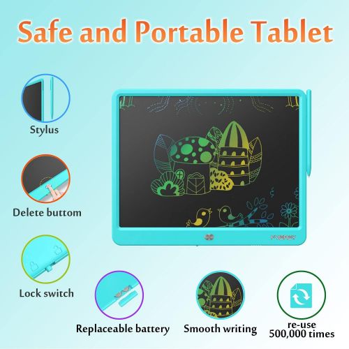  [아마존베스트]FVEREY LCD Writing Tablet, 15 Inch Large Doodle Board,Drawing Tablet Educational Toys for Boys and Girls,Electronic Drawing Pad Gift for Kids and Adults Black