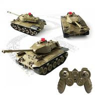 FXQIN RC Panzer Tanks, 1:30 Army Tank Toys for Boys Girls, Remote Control Vehicles with Sound and Light, 270° Rotating Turret, Stunt Car RC Military Toys, 15 Mins Play