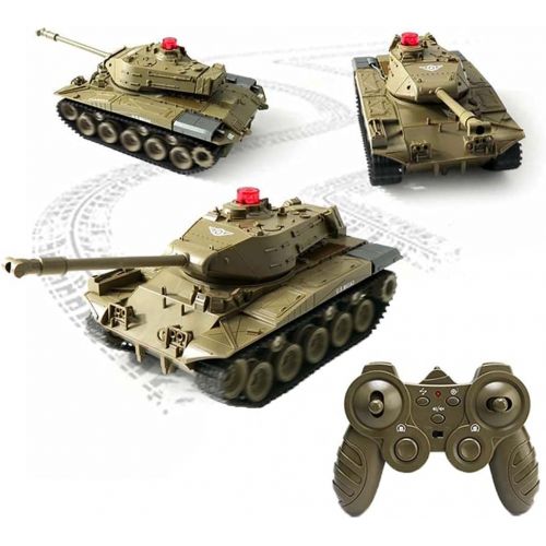  FXQIN RC Panzer Tanks, 1:30 Army Tank Toys for Boys Girls, Remote Control Vehicles with Sound and Light, 270° Rotating Turret, Stunt Car RC Military Toys, 15 Mins Play