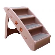 FXQIN Pet Stairs Folding Dog Cat Animal Step Ramp Portable Durable Plastic Ladder Apply for Indoor Outdoor, 4 Step Design