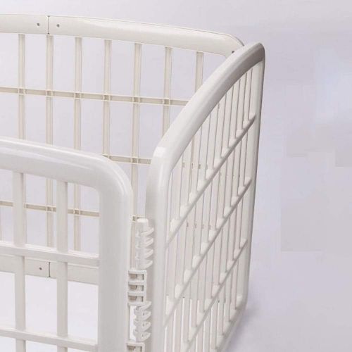  FXQIN Pet Playpen, Small Animal Cage Indoor Portable PP Resin Yard Fence for Small Animals, Guinea Pigs, Rabbits Kennel Crate Fence Tent, White