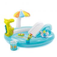 FXQIN Inflatable Swimming Pool Slide, Crocodile Slide Spray Water Inflatable Sprinkler Toys, Baby Sand Pool Marine Ball Pool, Easy to Set Up