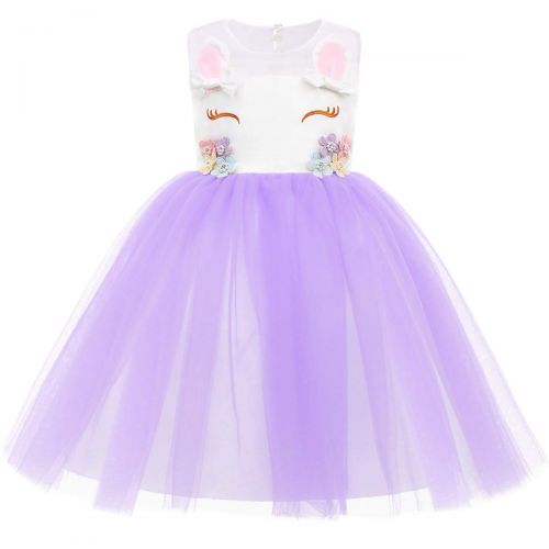  FYMNSI Baby Girls Unicorn Costume Pageant Princess Birthday Party Tutu Dress with Headband