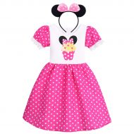 FYMNSI Baby Girls Minnie Princess Polka Dots Dress Pageant Birthday Cosplay Fancy Costume + Mouse Ear Headband