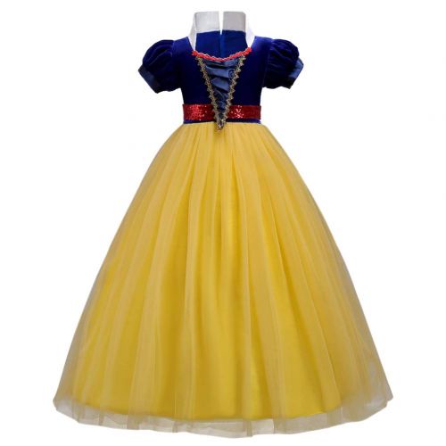  FYMNSI Girls Snow White Christmas Costume Fairytale Princess Dress Up Cosplay Party Ball Evening Gown 5-15T