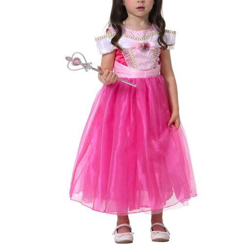  FYMNSI Kid Girls Princess Costume Halloween Party Dress Up Fancy Festival Cosplay Dress for Stage Performance Photo Shoot