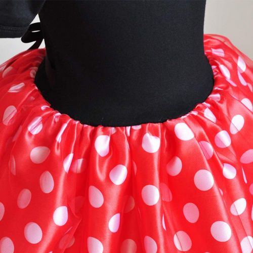  FYMNSI Toddler Girls Polka Dots Minnie Fancy Costume Princess Tutu Dress with Mouse Ear Headband