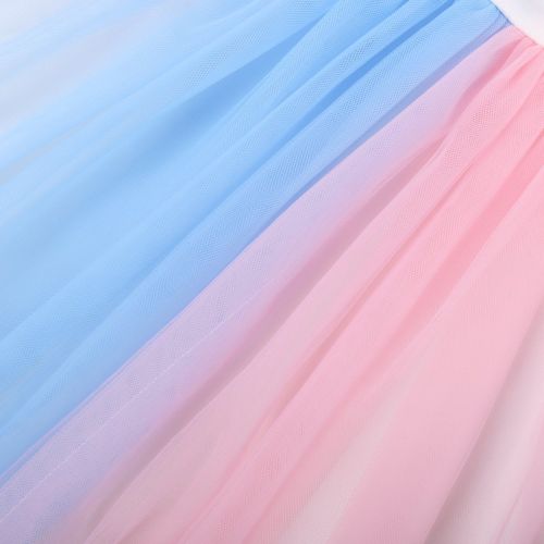  FYMNSI Baby Girls Unicorn Birthday Rainbow Party Tulle Dress Princess Sleeveless Wedding Dress Up Costumes