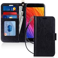 [아마존베스트]FYY Case for iPhone 8 Plus/7 Plus, [Kickstand Feature] Luxury PU Leather Wallet Phone Case Flip Folio Protective Cover with [Card Holder][Wrist Strap] for iPhone 7 Plus/8 Plus (5.5