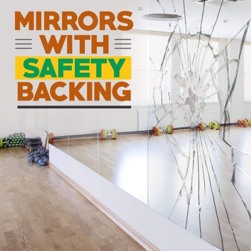  Fab Glass and Mirror MRec36x60BE6MM 36X60 Inch Frameless Flat Polish Safety Backing Rectangle Wall Mirror 36 X 60