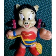 FabFinds42 Wonder Woman,Petunia Doll,Pig Doll,Porky Pig,Pig Toy,Pig Figurine,Super Woman Toy,Vinyl Pig Figure,Small Pig,Supehero Toy,Superhero Figure