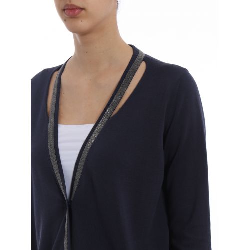  Fabiana Filippi Cotton cardigan with mini studs