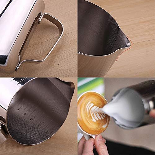  Fablcrew Mini 100ml Milchkannchen Kaffee-Container Milchschaum Tasse Kapazitat fuer Milchaufschaumer Craft Kaffee