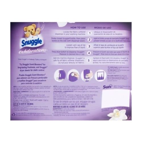  Fabric softener Snuggle Exhilarations Liquid Fabric Softener, White Lavender & Sandalwood Twist, 96 oz