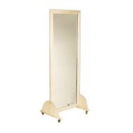 Fabrication Glass Mirror, Mobile Caster Base - Vertical, 28 W X 75 H - 19-1101