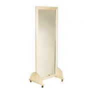 Fabrication Glass Mirror, Mobile Caster Base - Vertical, 22 W X 60 H - 19-1111
