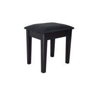 Facilehome Vanity Stool Dressing Stool Makeup Chair Bench with Cushion and Solid Legs for Bedroom Closet Dressing Room,Black