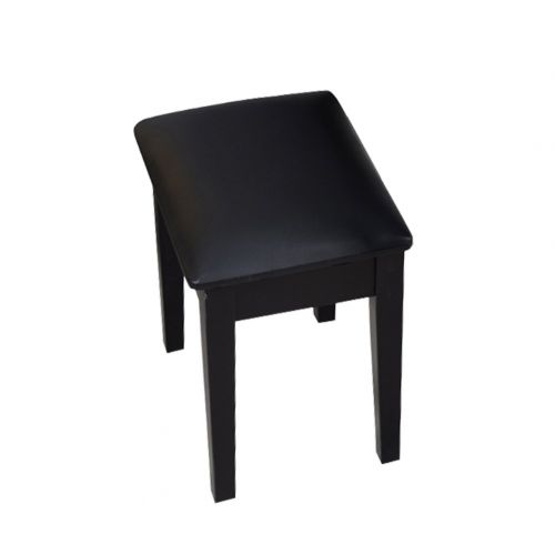  Facilehome Vanity Stool Dressing Stool Makeup Chair Bench with Cushion and Solid Legs for Bedroom Closet Dressing Room,Black