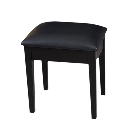  Facilehome Vanity Stool Dressing Stool Makeup Chair Bench with Cushion and Solid Legs for Bedroom Closet Dressing Room,Black