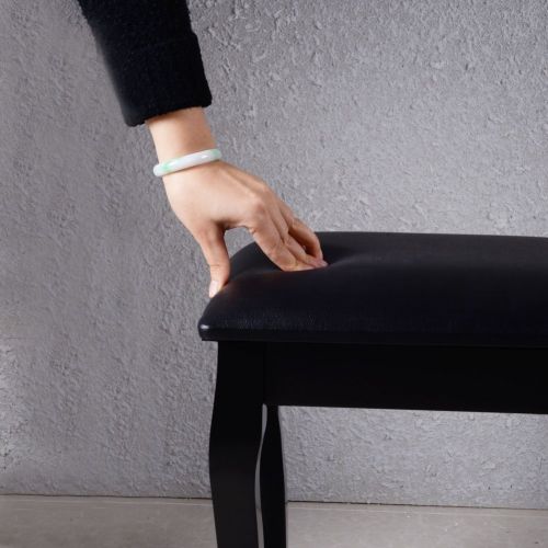  Facilehome Dressing Stool Makeup Stool with Cushion Piano Seat,Black