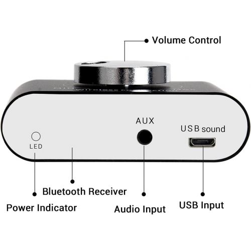  Facmogu X35 Black Mini Power Amplifier 50W+ 50W with Power Supply Adapter DC 12V 5A, Bluetooth 5.0 Digital Audio Amplifier 100W 2 Channels HiFi Amp