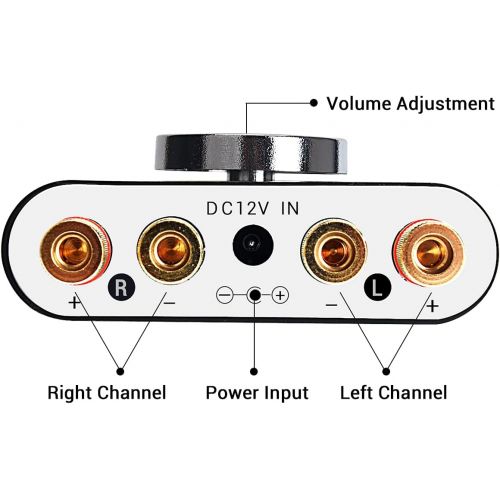  Facmogu X35 Black Mini Power Amplifier 50W+ 50W with Power Supply Adapter DC 12V 5A, Bluetooth 5.0 Digital Audio Amplifier 100W 2 Channels HiFi Amp