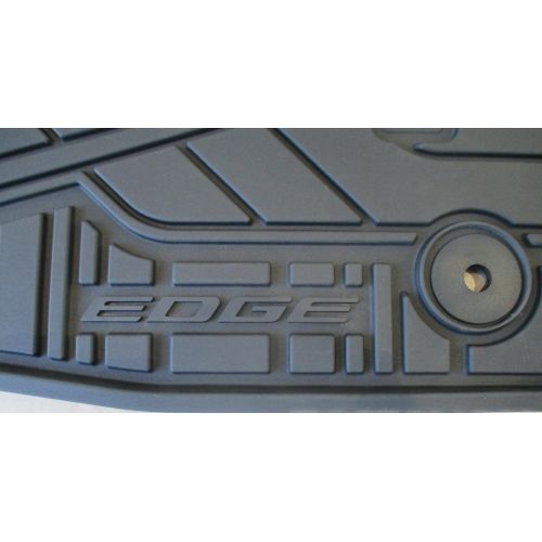  Oem Factory Stock 2015 2016 Ford Edge Black Ebony Rubber All Weather Floor Mats Set Front & Rear