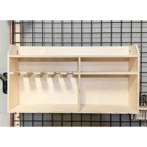  Factory Crafts Cordless Drill Tool Holder Organization Rack Wood Shelf Case Organizer 5-Slot Multi Storage