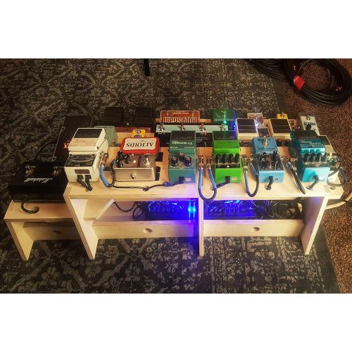  Factory Crafts Guitar Effects Pedal Board Wood 3-Tier Platform Stand