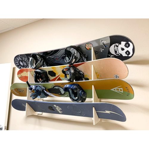  Factory Crafts Snowboard Rack Ski and Skateboard Wall Rack Snowboard Organizer Ski Wall Rack Snowboard Wall Mount Skateboard Rack