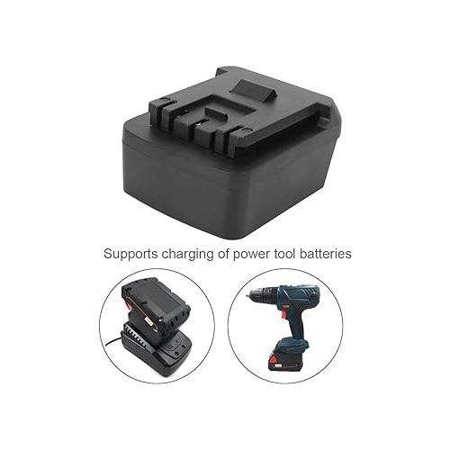  Fafeicy Power Tool Adapter, Battery Converter Battery for Milwaukee 18V Li Ion Battery Convert to for Bosch with Charging