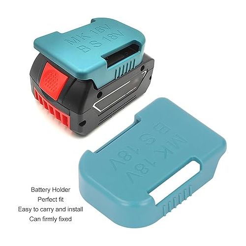  5 Pcs Power Tool Battery Holder Easy Installation Blue ABS Plastic Wall Mount Battery Storage Rack for Bosch BAT622 BAT609