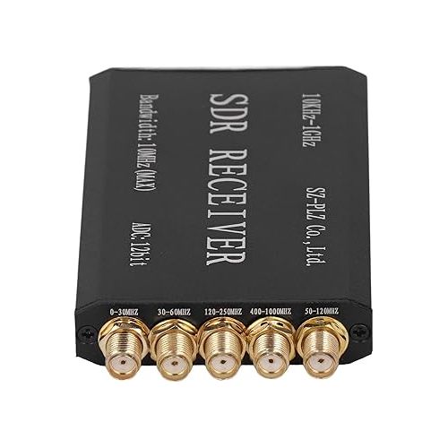  SDR Receiver Aluminum Alloy Simplified Software Defined Radio Receiving Module 12bit 10MHz Bandwidth
