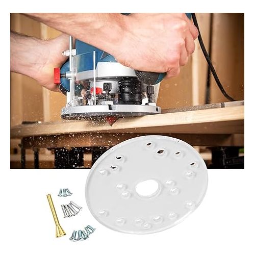  Universal Router Table Base Plate Router Acrylic Base Plate with Centering Pin Screws for Bosch Makita