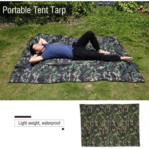  Fafeims Camouflage Tent Tarp Tent Footprint Waterproof Picnic Mat with Drawstring Carrying Bag for Outdoor Activity