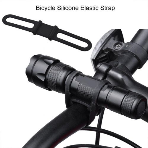  Fafeims 5Pcs/Set Bike Strap Multipurpose Cycling Silicone Fixed Strap Bandage for Water Bottle Torch Light Pump