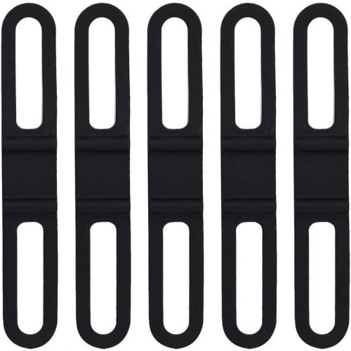  Fafeims 5Pcs/Set Bike Strap Multipurpose Cycling Silicone Fixed Strap Bandage for Water Bottle Torch Light Pump