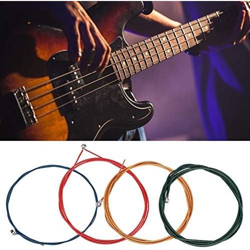  [아마존베스트]Fafeims Electric Bass String, 4 Piece Steel String for Electric Bass Imported Hexagonal Steel Core Bass Part Accessories