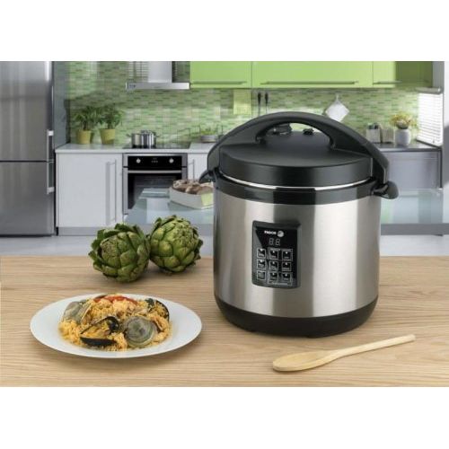  Fagor 3-in-1 6-Quart Multi-Use Pressure Cooker, Slow Cooker and Rice Cooker, Stainless-Steel - 670040230