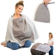 [아마존베스트]Fair-e-Trade 360° Nursing Cover Poncho Style - Rigid Neckline Breastfeeding Cover with Carry Bag - Covers...