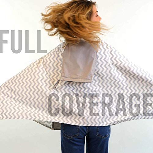  [아마존베스트]Fair-e-Trade 360° Nursing Cover Poncho Style - Rigid Neckline Breastfeeding Cover with Carry Bag - Covers...