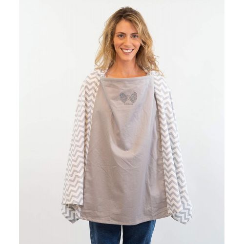  [아마존베스트]Fair-e-Trade 360° Nursing Cover Poncho Style - Rigid Neckline Breastfeeding Cover with Carry Bag - Covers...