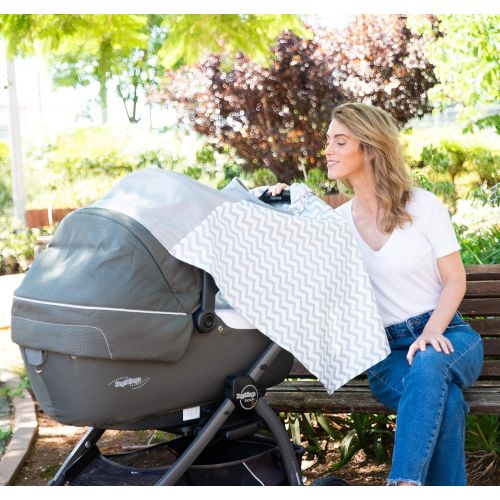  [아마존베스트]Fair-e-Trade 360° Nursing Cover Poncho Style - Rigid Neckline Breastfeeding Cover with Carry Bag - Covers...