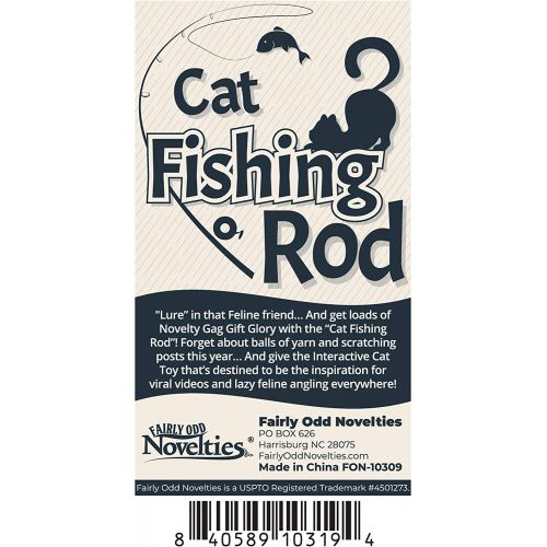  Fairly Odd Novelties Cat Fishing Rod Pet Toy Funny Interactive Fish Kitten Gift Item
