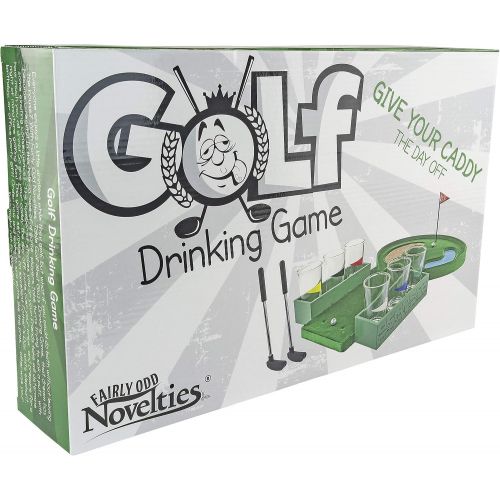  [아마존베스트]Fairly Odd Novelties Table Golf Shot Glass Drinking Game Man Dad Fathers Day White Elephant Novelty Gift, Standard, Green