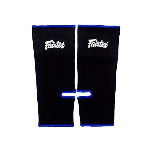 Fairtex AS1 Adult Muay Thai Boxing Ankle Supports MMA Kickboxing Black/Blue